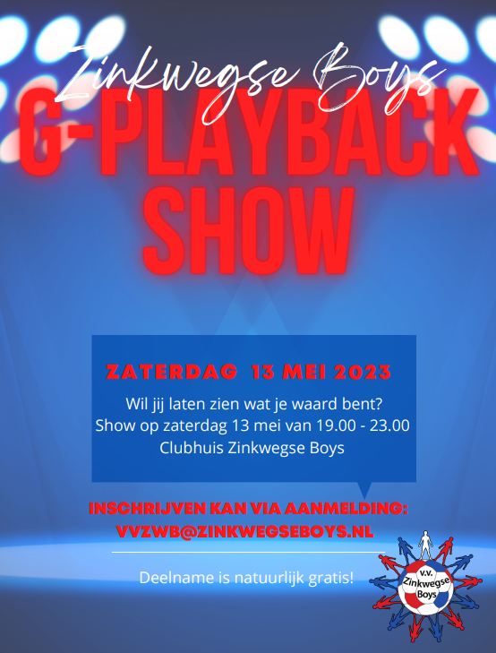 G-playbackshow zaterdag 13 mei