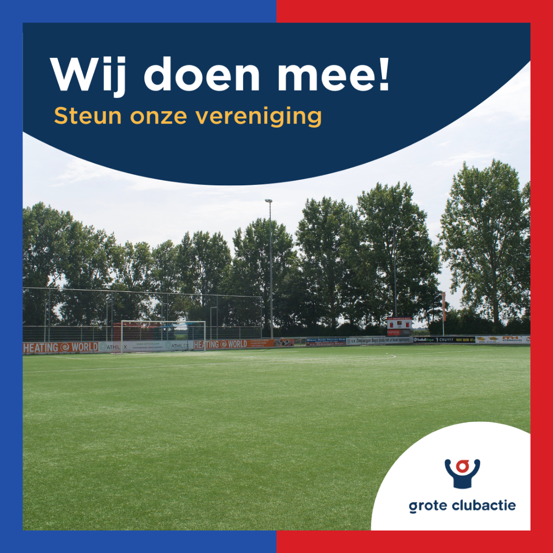 Zinkwegse Boys doet mee met de Grote Clubactie!